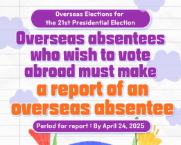 Overseas absentees who wish to vote abroad must make a report of an overseas absentee