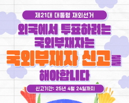 (La 21° Eleccion Presidencial de votantes en el extranjero)a report of an overseas absentee